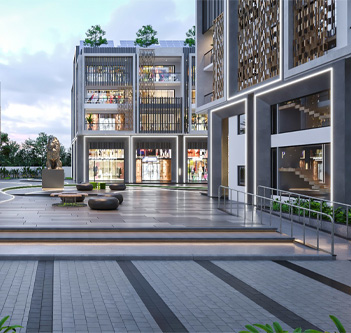 High-street retail zone at India WorldMart